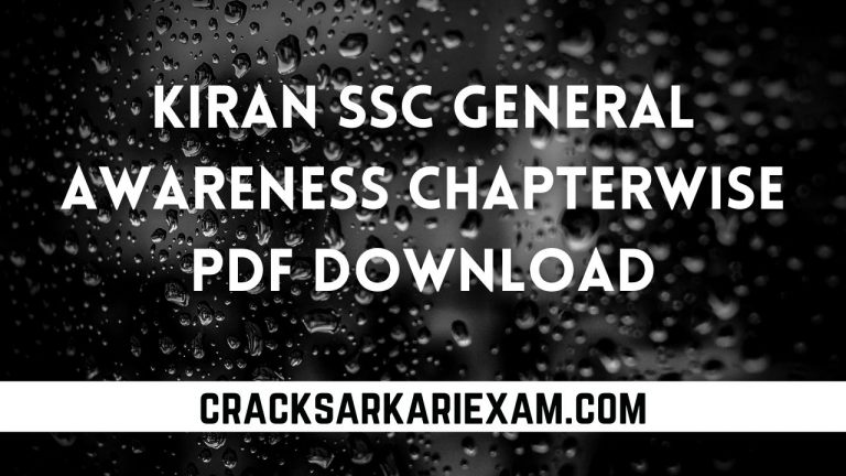 Kiran SSC General Awareness Chapterwise PDF Download