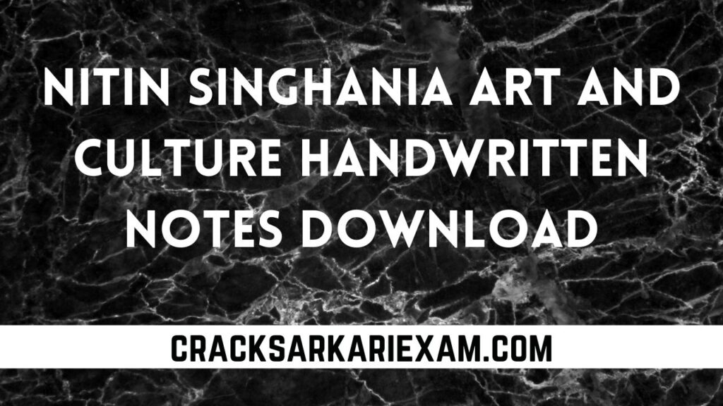 Indian Art And Cultural Book By Nitin Singh Hindi Pdf Lasopaslot   Nitin Singhania Art And Culture Handwritten Notes Download 1024x576 