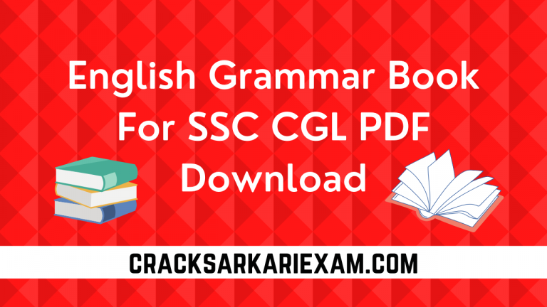 English Grammar Book For SSC CGL PDF Download