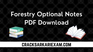 Forestry Optional Notes PDF Download