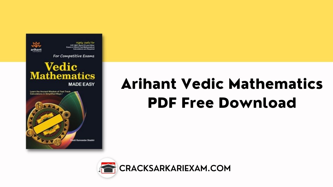 Arihant Vedic Mathematics PDF Free Download Latest