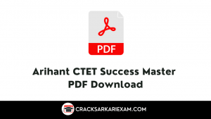 Arihant CTET Success Master PDF Download Latest