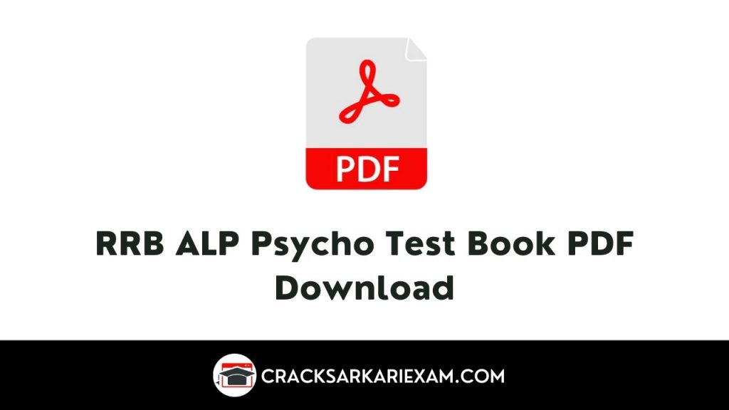  Latest RRB ALP Psycho Test Book PDF 2023 Download Crack Sarkari Exam