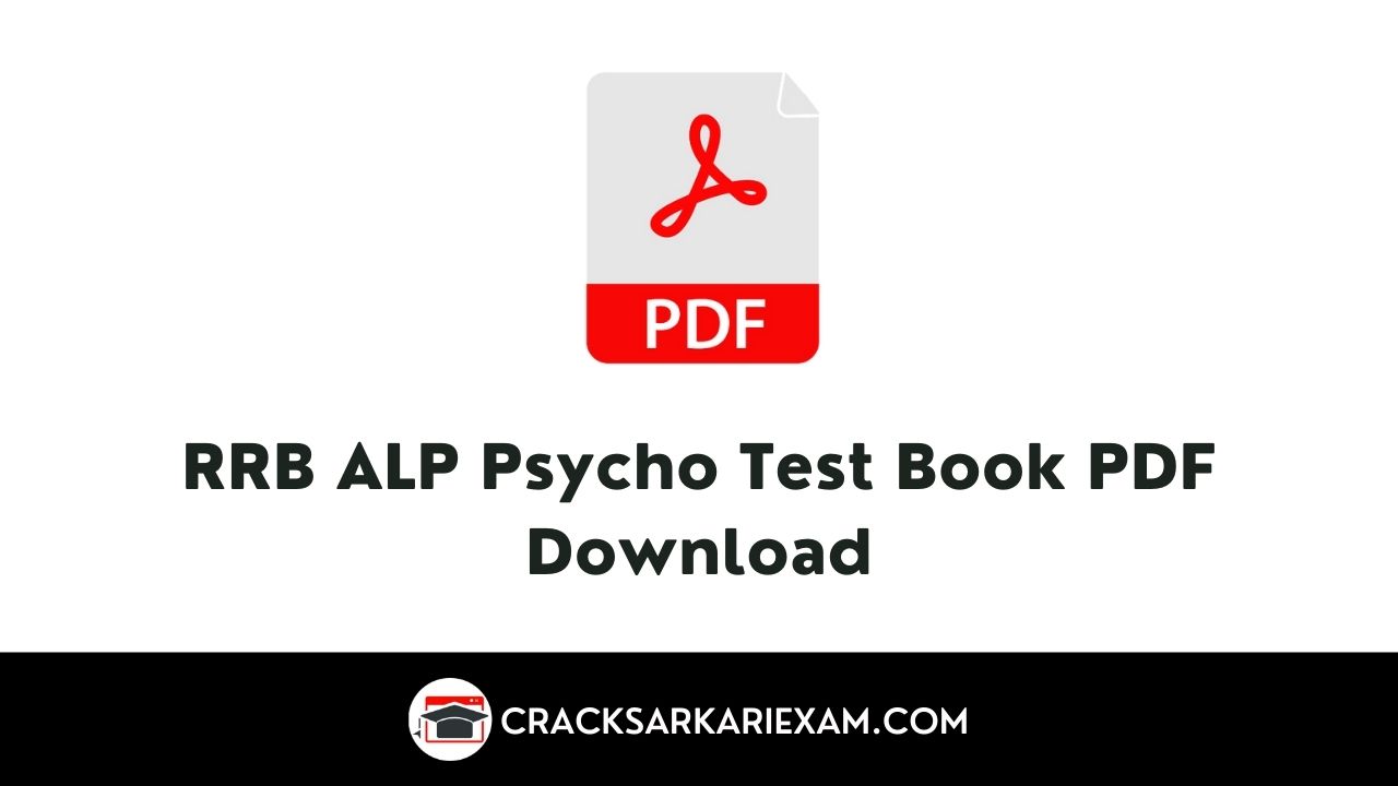 RRB ALP Psycho Test Book PDF