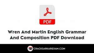 Wren And Martin English Grammar And Composition