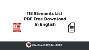 118 Elements List PDF Free Download In English