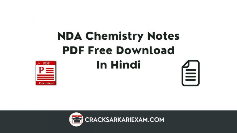 NDA Chemistry Notes PDF Free Download
