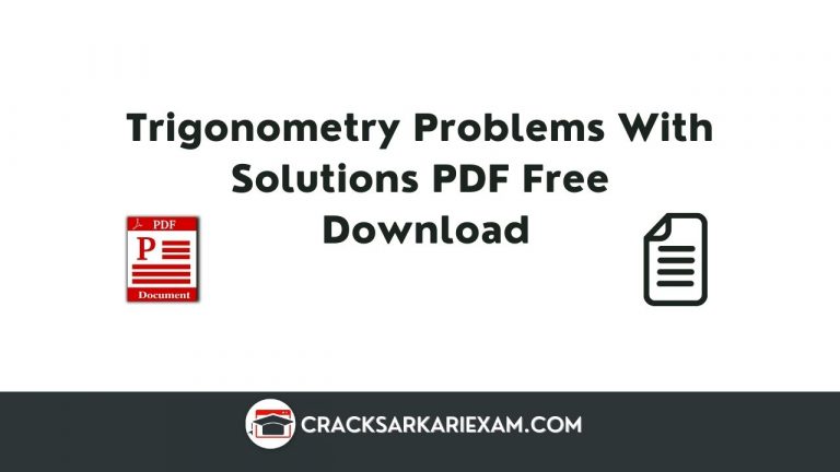 Trigonometry Problems With Solutions PDF Free Download