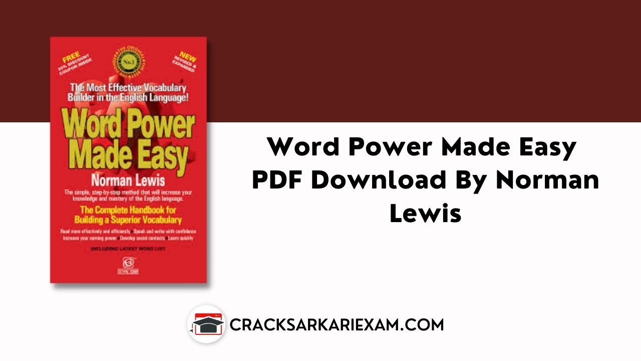Word Power Made Easy PDF Download By Norman Lewis