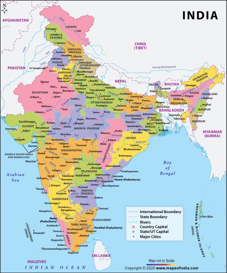India Map HD PDF 768x920 