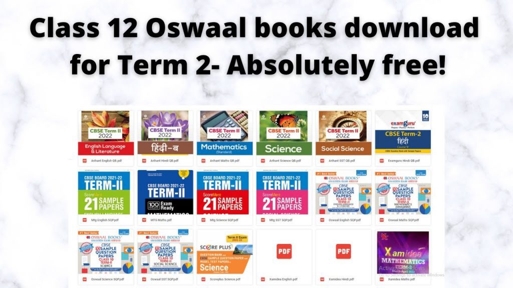 Oswaal Question Bank Class 12 PDF Download