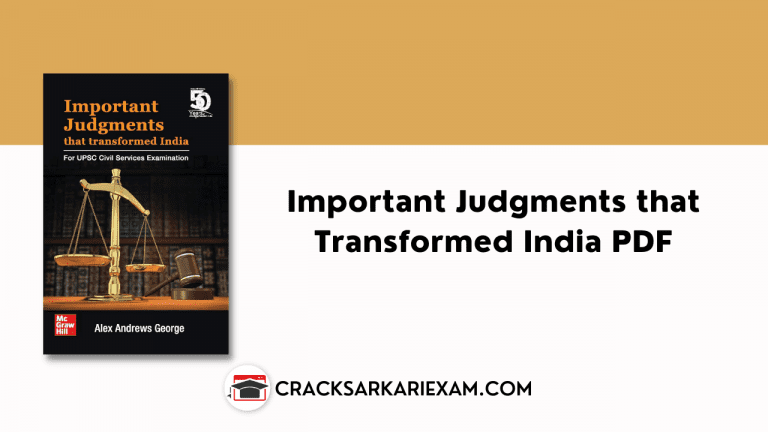 Important Judgments that Transformed India PDF Download