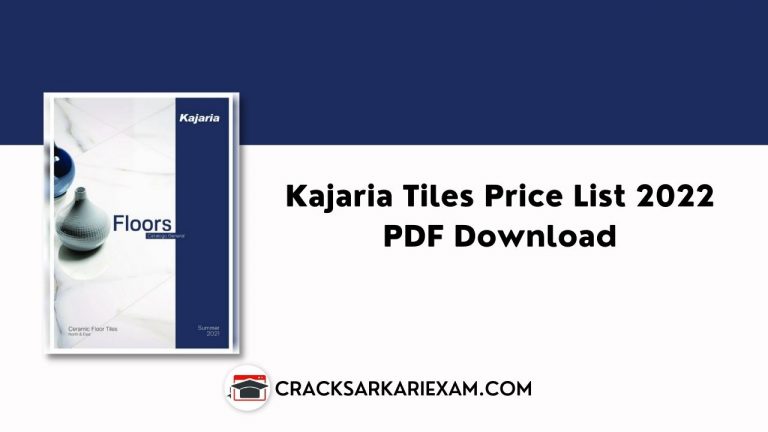 Kajaria Tiles Price List PDF Download