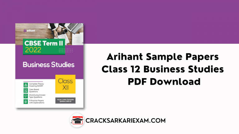 Arihant Sample Papers Class 12 Business Studies PDF Download