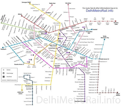 Delhi Metro Route Map PDF