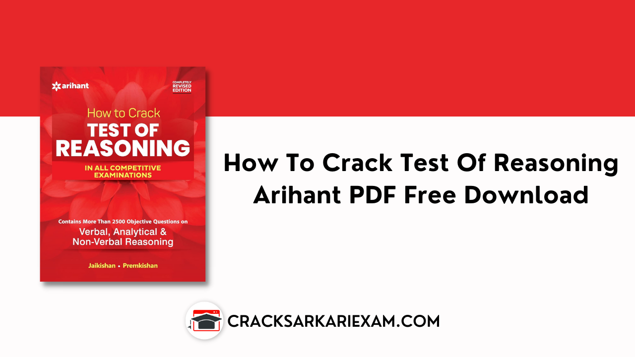 How To Crack Test Of Reasoning Arihant PDF Download