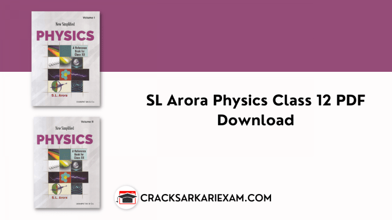 SL Arora Physics Class 12 PDF Download