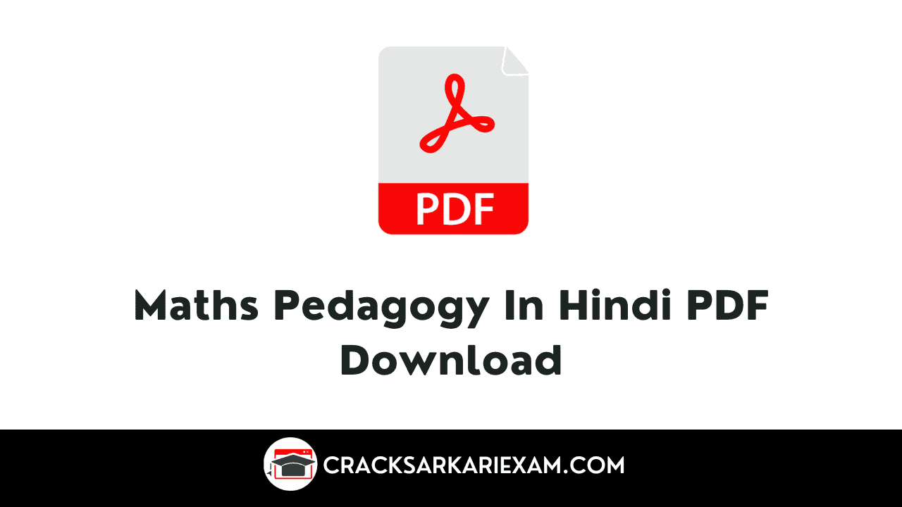 Maths Pedagogy In Hindi PDF Download