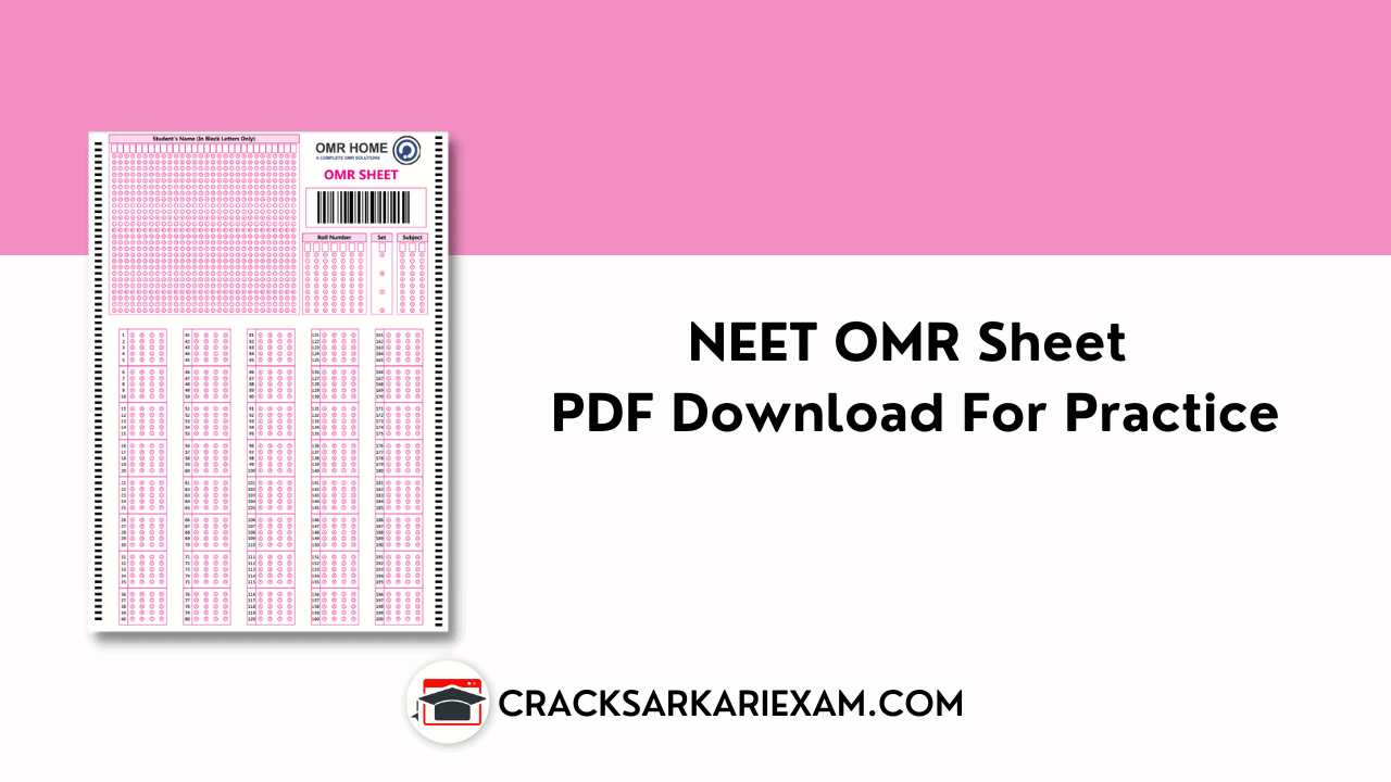 NEET OMR Sheet PDF Download For Practice