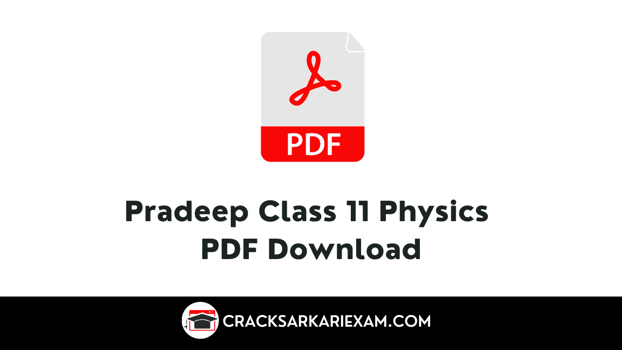 Pradeep Class 11 Physics PDF Download