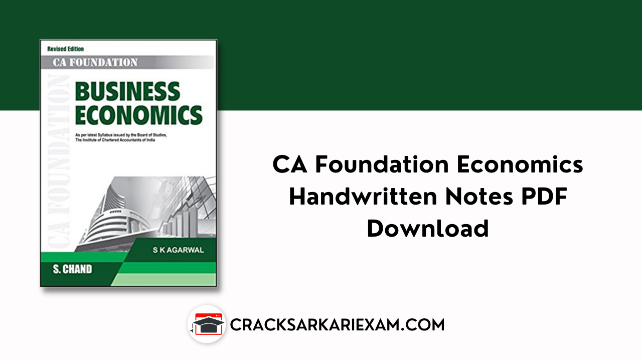 CA Foundation Economics Handwritten Notes PDF Download