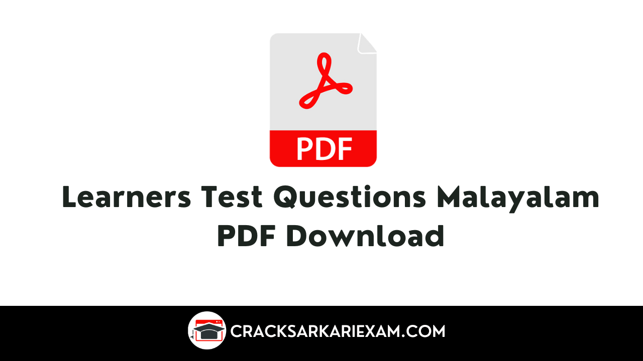Learners Test Questions Malayalam PDF Download